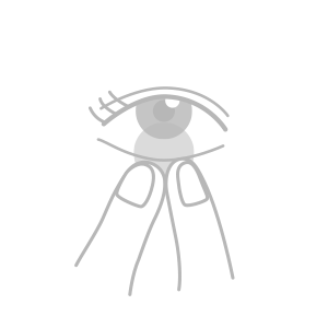 親指と人さし指のはらで